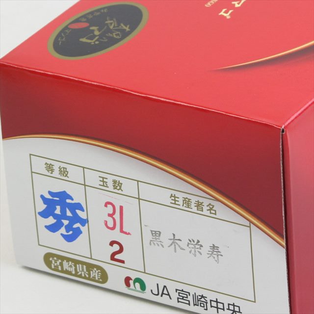 宮崎産完熟マンゴー 太陽のタマゴ「青秀品」3Lサイズ2玉産地化粧箱入