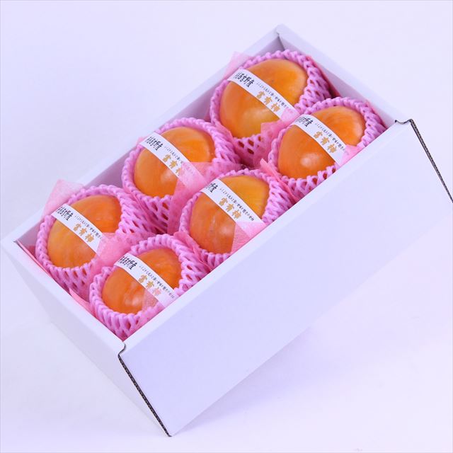 奈良西吉野産富有柿【赤秀品】6玉化粧箱入