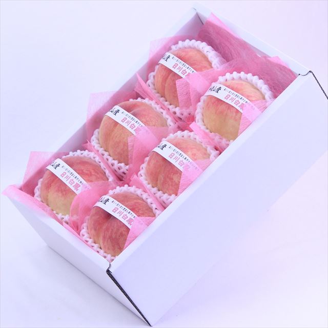 和歌山産日川白鳳(ひかわはくほう)【赤秀品】6玉化粧箱入