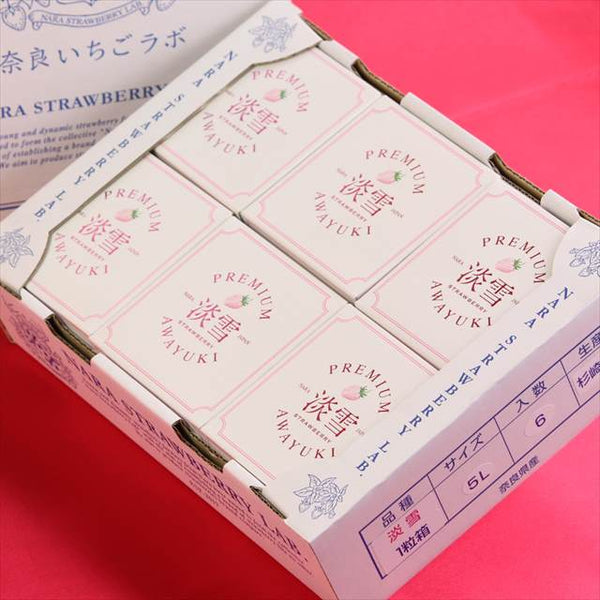 奈良産プレミアム淡雪 超大粒サイズ6粒化粧箱入