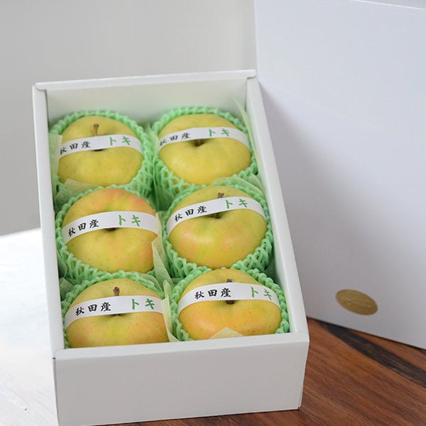 秋の味覚　青りんご(黄王又はトキ)詰合せセット　【秀品】　大玉　6玉入